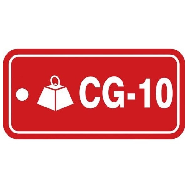 Accuform Plastic, 2-1/2 in Width, 0.31 in Height, , 5 PK TDF110XVM - main